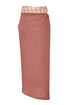 Capurgana Linen Skirt / Cream and Butter Scotch - Pink